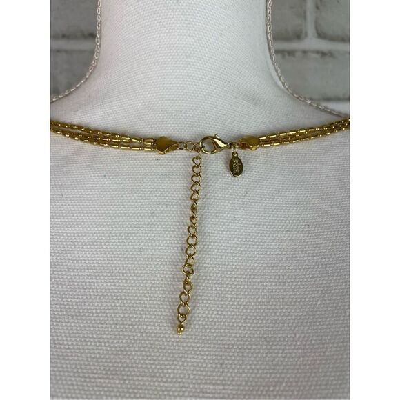 JOAN RIVERS Triple Strand Gold Tone Adjustable Layered Chain Necklace 60” - Picture 5 of 9